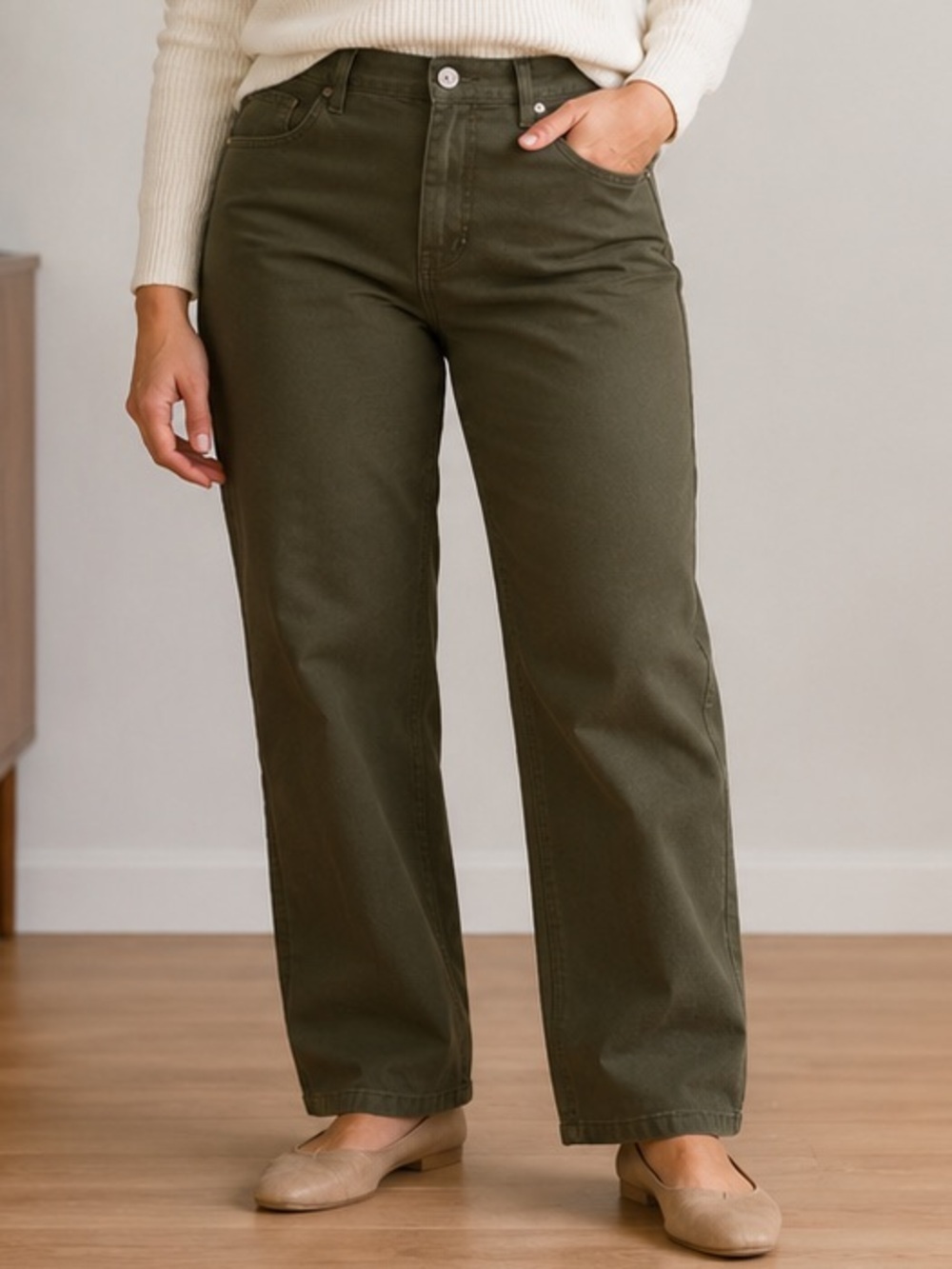 Lee Olive Green Chino Pants size 14
